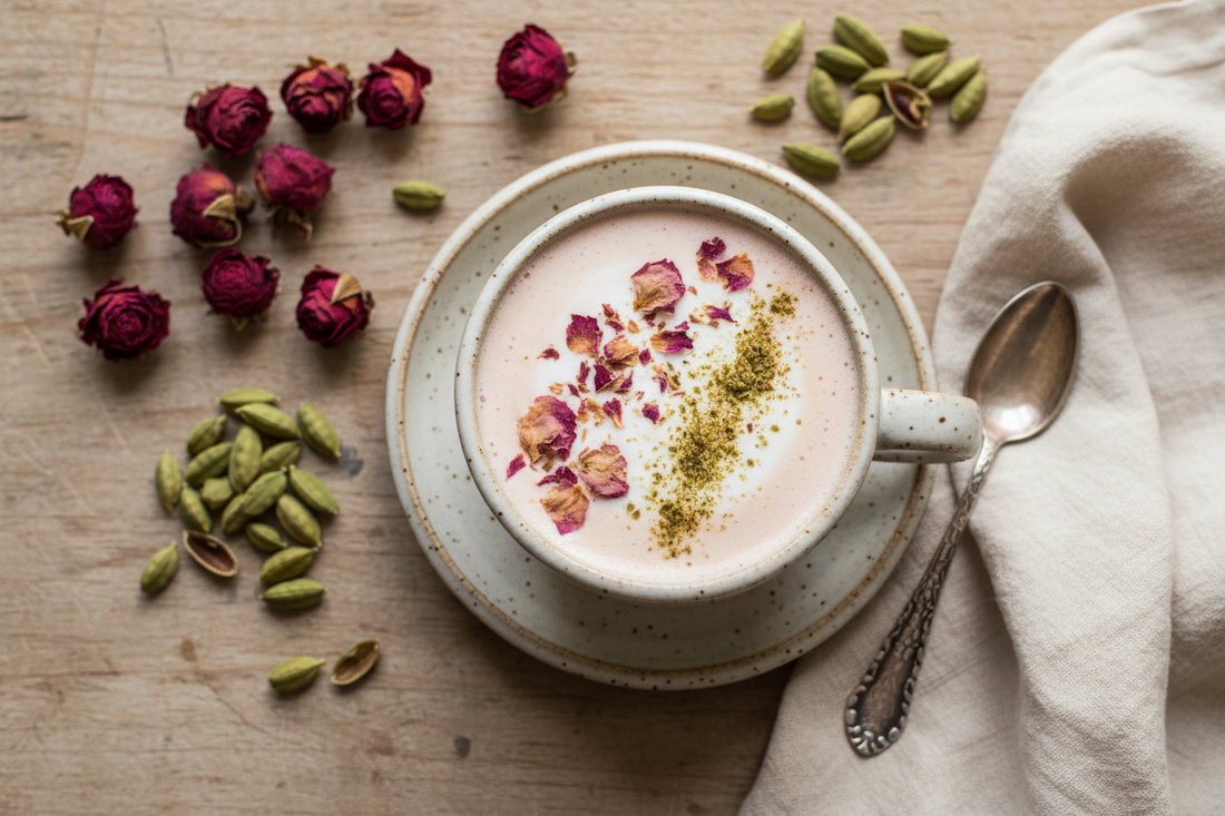 Cardamom Rose Latte
