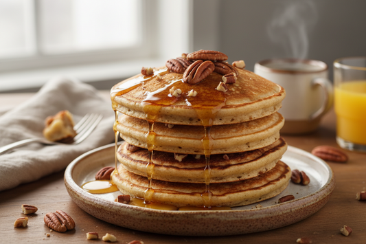 Pecan Syrup Pancakes